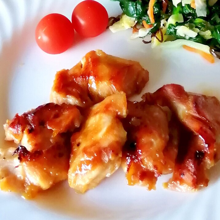 漬けて焼くだけ!黒蜜照り焼きチキン☆キャンプ飯にも